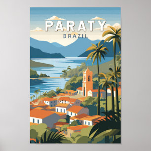 Paraty Brazilië Reizen Kunst Vintage Poster
