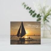 Paraw Sailboat en Boracay Carte postale (Debout devant)