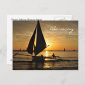Paraw Sailboat en Boracay Carte postale (Devant / Derrière)