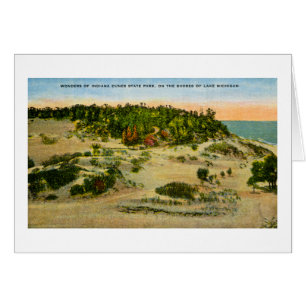 Parc d'état de dunes de l'Indiana le lac Michigan,