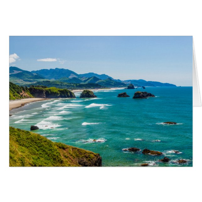 Parc d'État Ecola, Oregon. Panorama de Crescent (Devant horizontal)