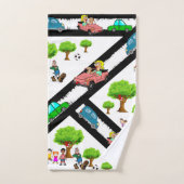 Parc Enfants Chien Arbres Voitures Salle de bain S (Serviette à main)