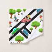 Parc Enfants Chien Arbres Voitures Salle de bain S (Gant de toilette)