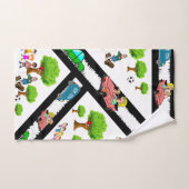 Parc Enfants Chien Arbres Voitures Salle de bain S (Serviette à main)