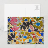 Parc Guell Ceramic Tegels in Barcelona, Spanje Briefkaart (Voorkant / Achterkant)