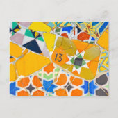 Parc Guell Ceramic Tegels in Barcelona, Spanje Briefkaart (Voorkant)