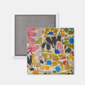 Parc Guell Ceramic Tegels in Barcelona, Spanje Magneet (Voorkant / Achterkant)