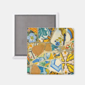 Parc Guell Yellow Keramische Tegels in Barcelona S Magneet (Voorkant / Achterkant)