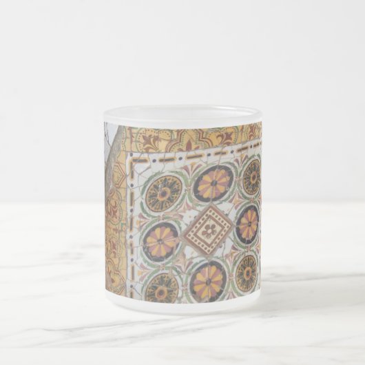 Parc Guell Yellow Mosaic Matglas Koffiemok (Center)