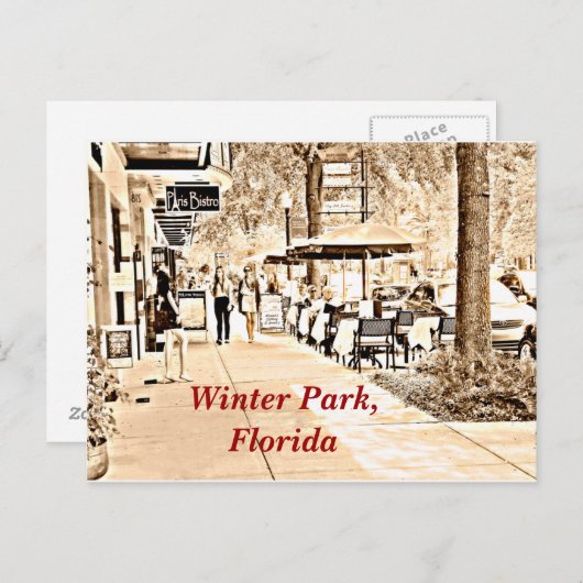 Parc la Floride - carte postale d'hiver (Devant / Derrière)