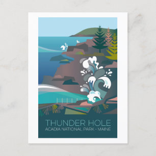Parc national Acadia, carte postale Thunder Hole