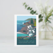 Parc national Acadia, carte postale Thunder Hole (Debout devant)