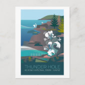 Parc national Acadia, carte postale Thunder Hole (Devant)