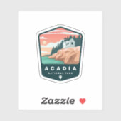 Parc national Acadia Maine | Sticker Die-Cut (Feuille)