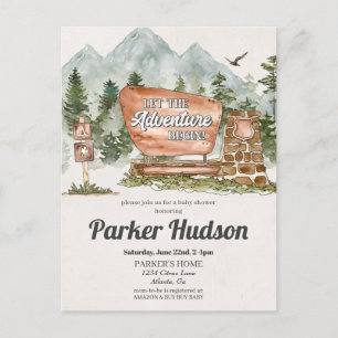 Parc national baby shower extérieur invitation