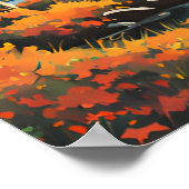 Parc national Banff Affiche traditionnelle sur les (Coin)