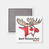 Parc national Banff Aimant à wapitis du Canada Alb (Recto/Verso)