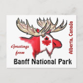 Parc national Banff Alberta Carte postale de wapit (Devant)