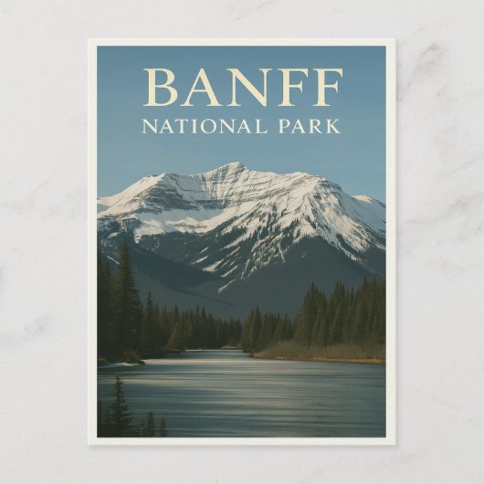 Parc national Banff - Carte postale Paysage Vintag (Devant)