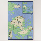 Parc national d'Acadia - Puzzle de la carte illust (Vertical)