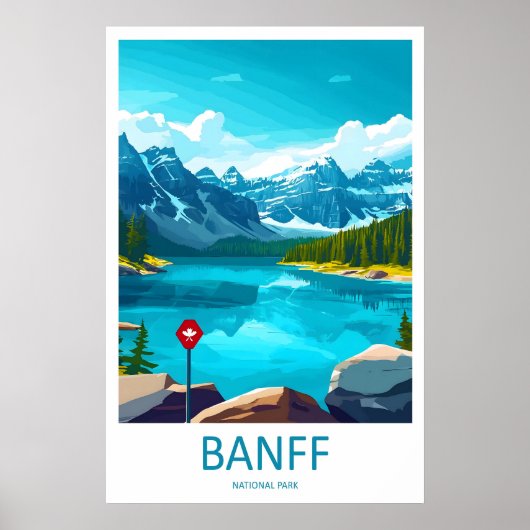 Parc national de Banff Impression de voyage Art mu (Devant)