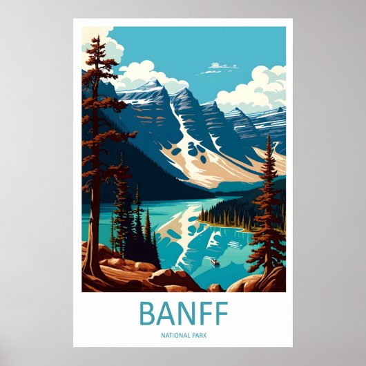 Parc national de Banff Impression de voyage Art mu (Devant)