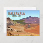 Parc national de Haleakala Maui Hawaii Cartes plat (Devant / Derrière)