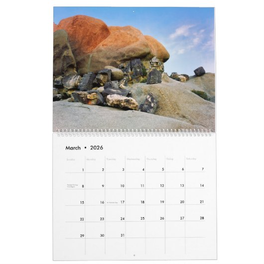 Parc national de Joshua Tree - Calendrier (Mar 2026)
