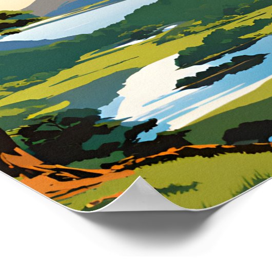 Parc national de Killarney Affiche de voyage tradi (Coin)