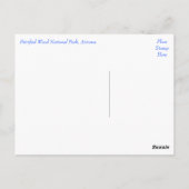 Parc National de la Forêt Petrifiée, Arizona Carte (Dos)