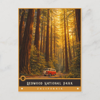 Parc national de Redwood | Carte postale ancienne