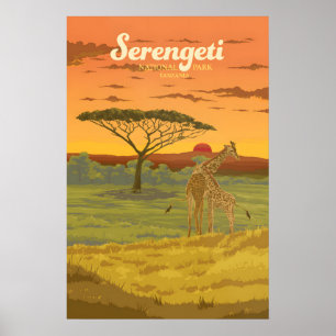 Parc national de Serengeti Tanzanie Affiche de voy