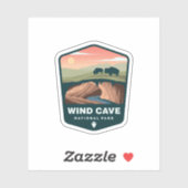 Parc national de Wind Cave | Sticker Die-Cut (Feuille)