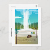 Parc national de Yellowstone, ancienne carte posta (Devant / Derrière)