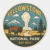 Parc national de Yellowstone - Sticker (Devant)