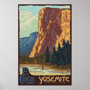 Parc national de Yosemite, CA - affiche d'EL