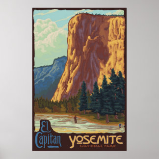 Parc national de Yosemite, CA - Poster El Capitan