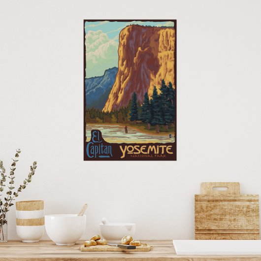 Parc national de Yosemite, CA - Poster El Capitan (Cuisine)