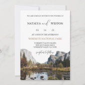 Parc national de Yosemite Faire-part de mariage si (Devant)