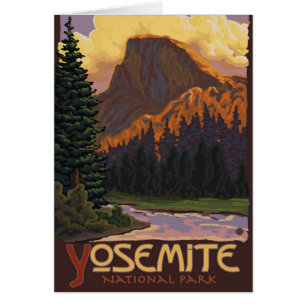 Parc national de Yosemite - Poster de voyage à mi-