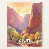 Parc national de Zion | Aquarelle de voyage (Dos)