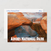 Parc national des Arches, carte postale Moab Utah (Devant / Derrière)