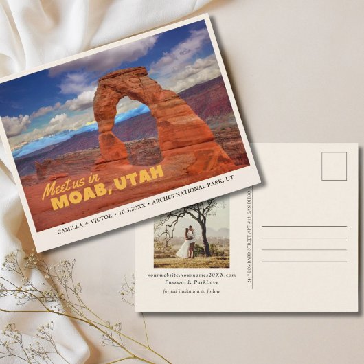 Parc national des Arches Enregistrer la date Carte