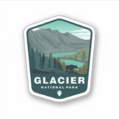 Parc national des Glaciers Montana | Sticker Die-C (Devant)
