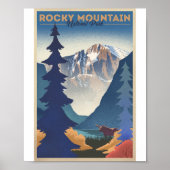 Parc national des Rocheuses Litho Poster d'oeuvres (Devant)
