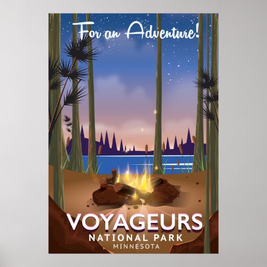 Parc national des Voyageurs Minnesota affiche voya (Devant)