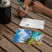 Parc national du Glacier Montana Watercolor Carte