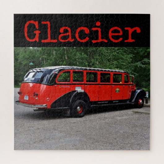 Parc national du Glacier Puzzle Red Bus (Vertical)