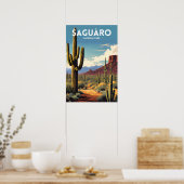 Parc national du Saguaro Affiche de voyage traditi (Cuisine)