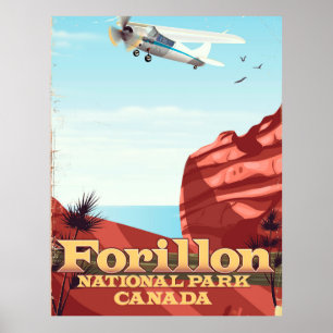 Parc national Forillon, affiche de voyage Canada